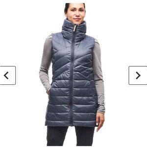 Indygeva Long Puffer Vest  NWT Size:XL Color: Gray